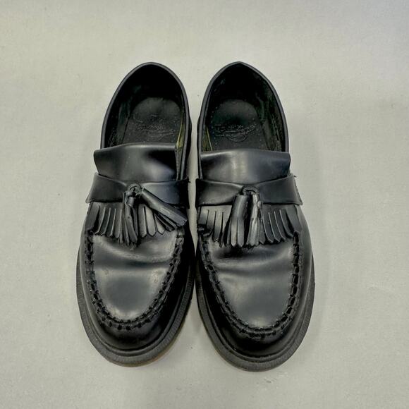 Dr Martens Adrian Black Polished Smooth Leather Tassel Loafers Women's US Size 8 - Picture 4 of 16